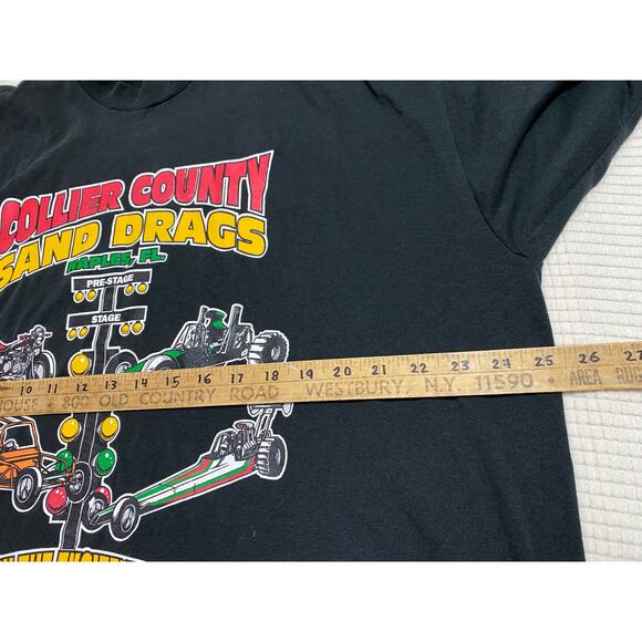 Vintage collier county sand drags Naples Florida 2XL Black shirt - Picture 3 of 10